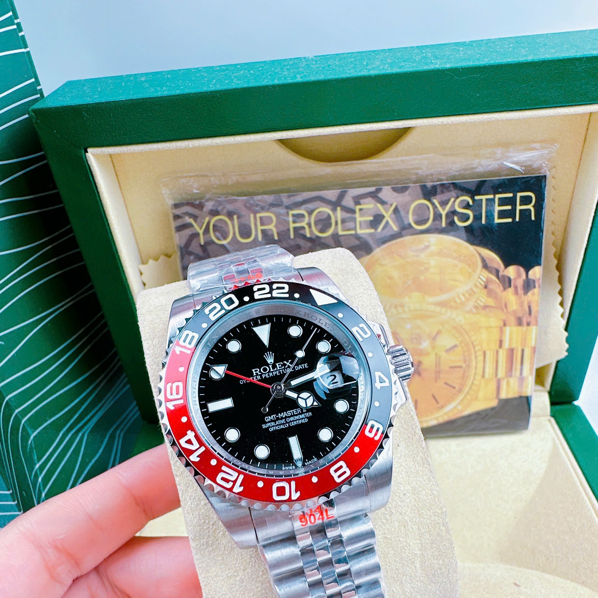 Đồng Hồ Rolex GMT Master II |Nam Giới |Niềng Xanh Đỏ |Dây Kim Loại Silver |Máy Cơ (Automatic) |Size 40mm |donghogiatot.vn