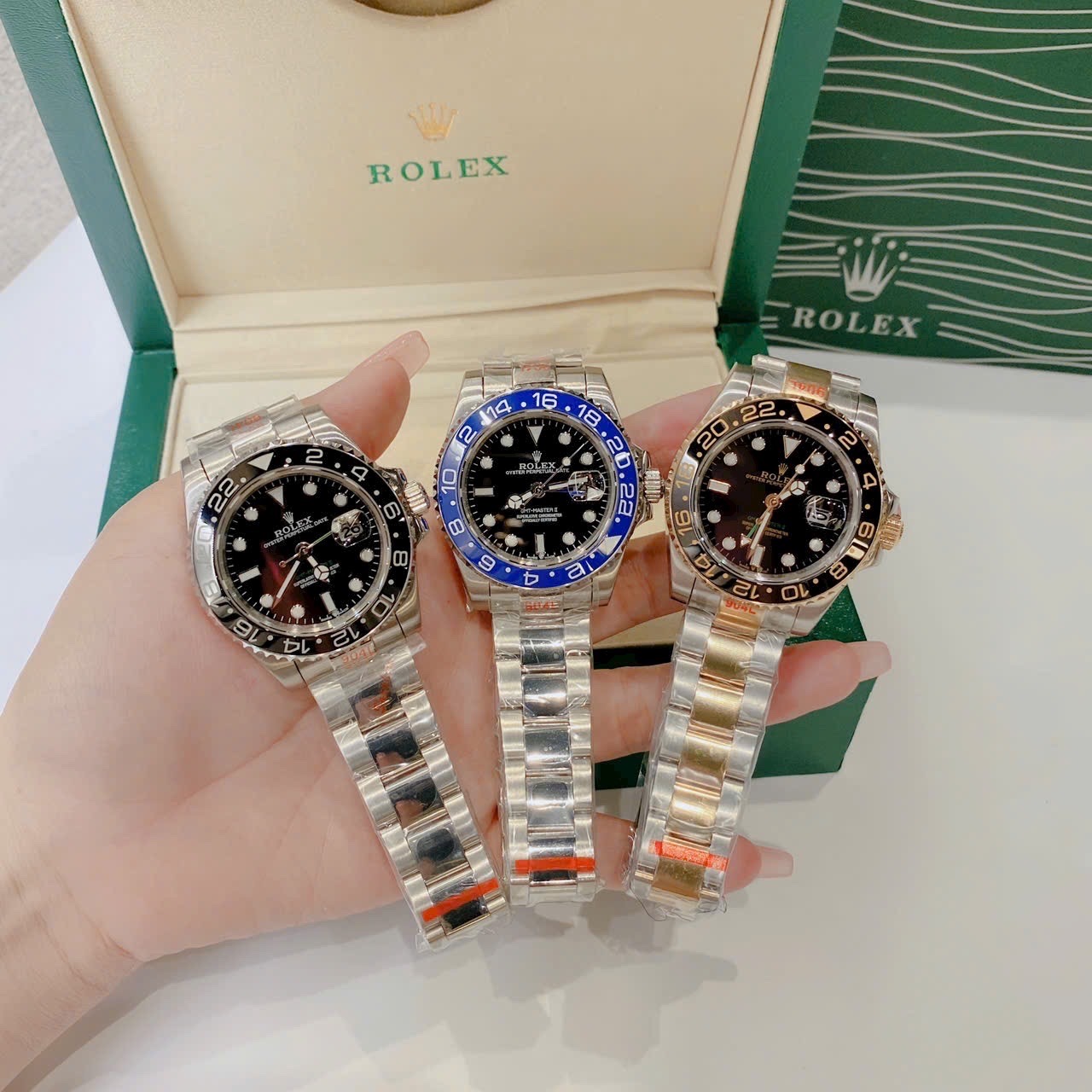 Đồng Hồ Rolex GMT Master II |Nam Giới |Niềng Xanh Dương |Dây Kim Loại Silver |Máy Cơ (Automatic) |Size 40mm |donghogiatot.vn