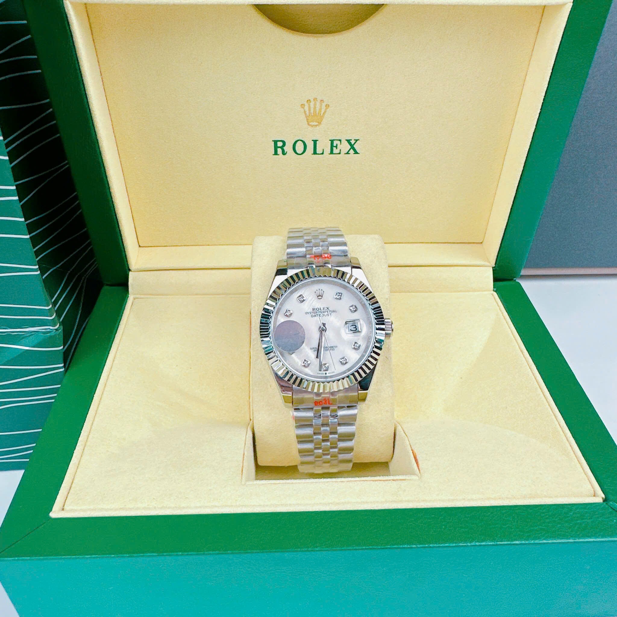 Đồng Hồ Rolex Niềng Khía |Nam Giới |Mặt Trắng |Dây Kim Loại Silver |Máy Cơ (Automatic) |Size 41mm |donghogiatot.vn