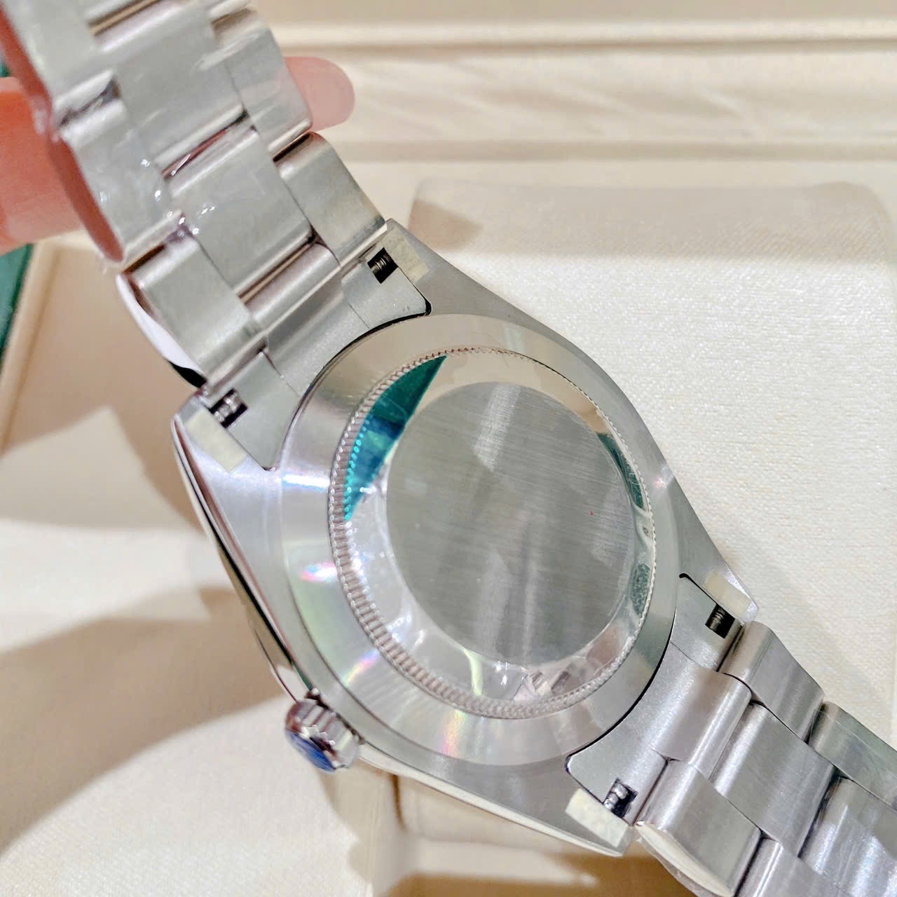 Đồng Hồ Rolex Oyster Perpetual |Nam Giới |Mặt Đen |Dây Kim Loại Silver |Máy Cơ (Automatic) |Size 41mm |donghogiatot.vn