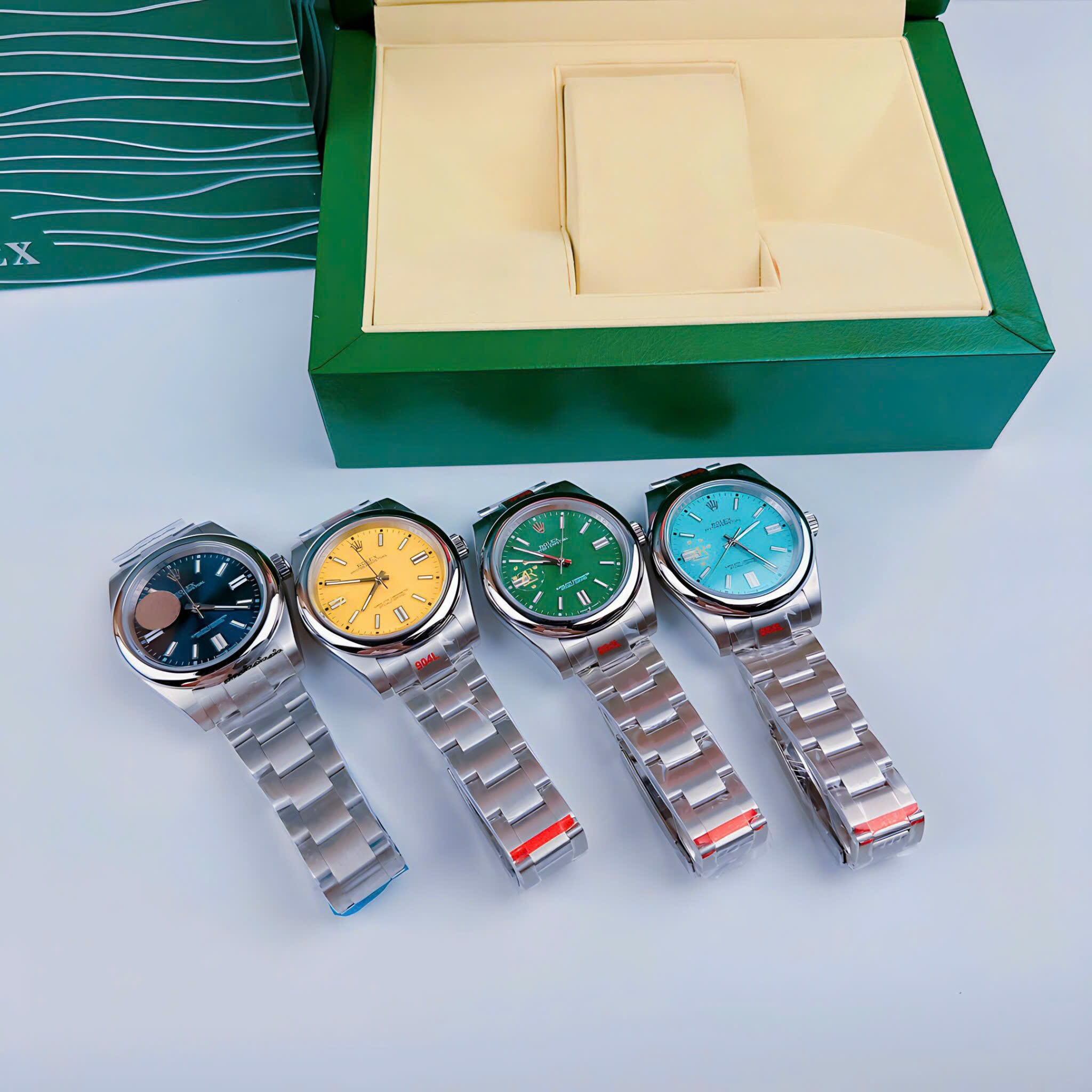 Đồng Hồ Rolex Oyster Perpetual |Nam Giới |Mặt Xanh Lá |Dây Kim Loại Silver |Máy Cơ (Automatic) |Size 41mm |donghogiatot.vn