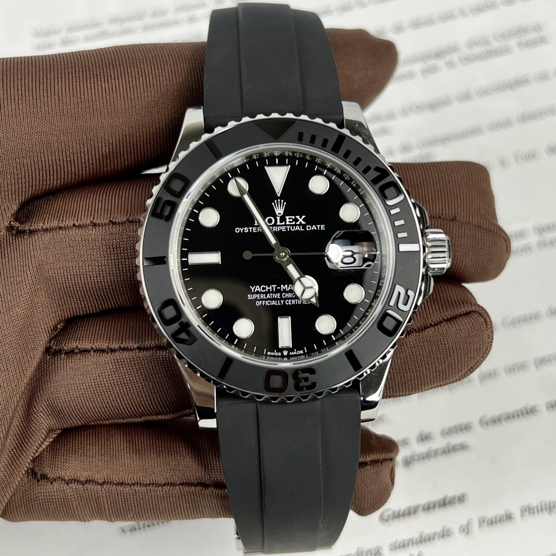 Đồng Hồ Rolex Yacht Master |Nam Giới |Silver |Dây Cao Su Đen |Máy Cơ (Automatic) |Size 41mm |donghogiatot.vn