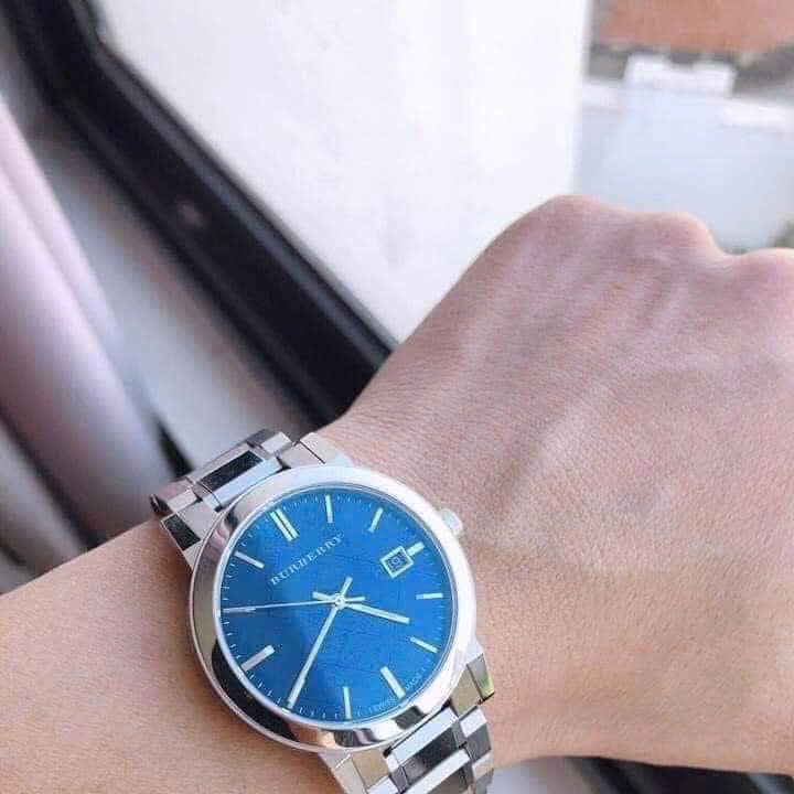 Đồng Hồ Burberry The City |Nam Giới |Xanh Dương |Dây Kim Loại Silver |Máy Pin (Quartz) |Size 38mm |donghogiatot.vn