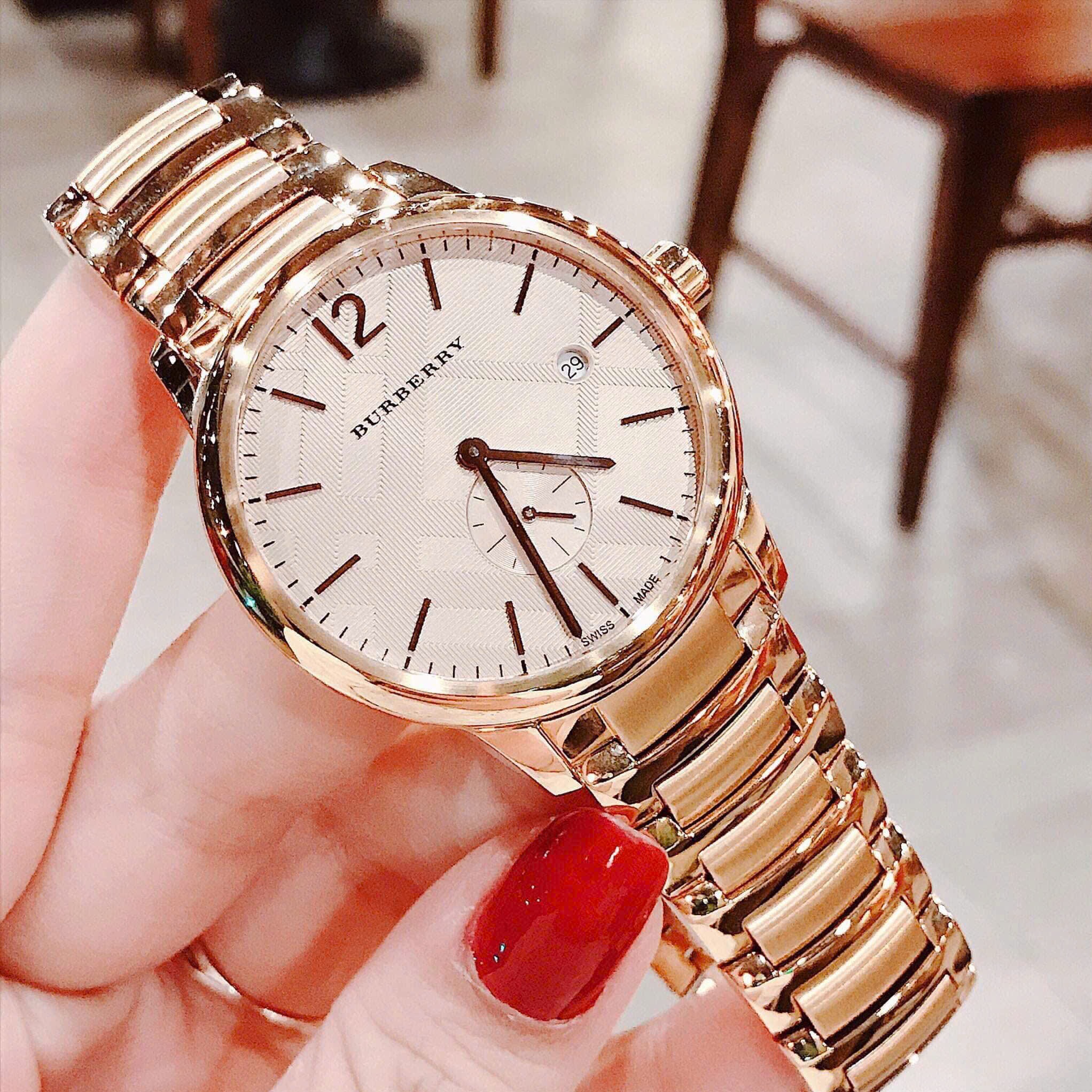Đồng Hồ Burberry The City |Nam Giới |Mặt Tròn |Dây Kim Loại Rose Gold |Máy Pin (Quartz) |Size 40mm |donghogiatot.vn