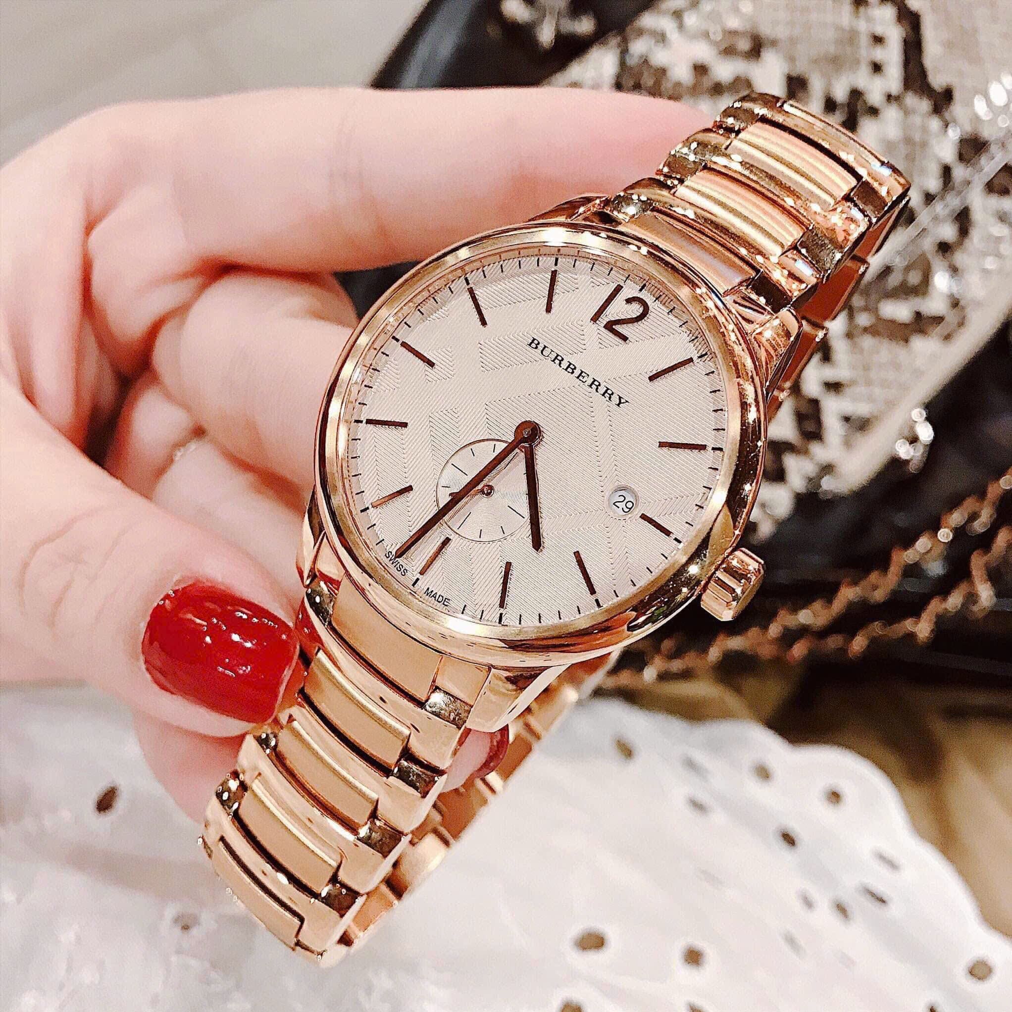 Đồng Hồ Burberry The City |Nam Giới |Mặt Tròn |Dây Kim Loại Rose Gold |Máy Pin (Quartz) |Size 40mm |donghogiatot.vn