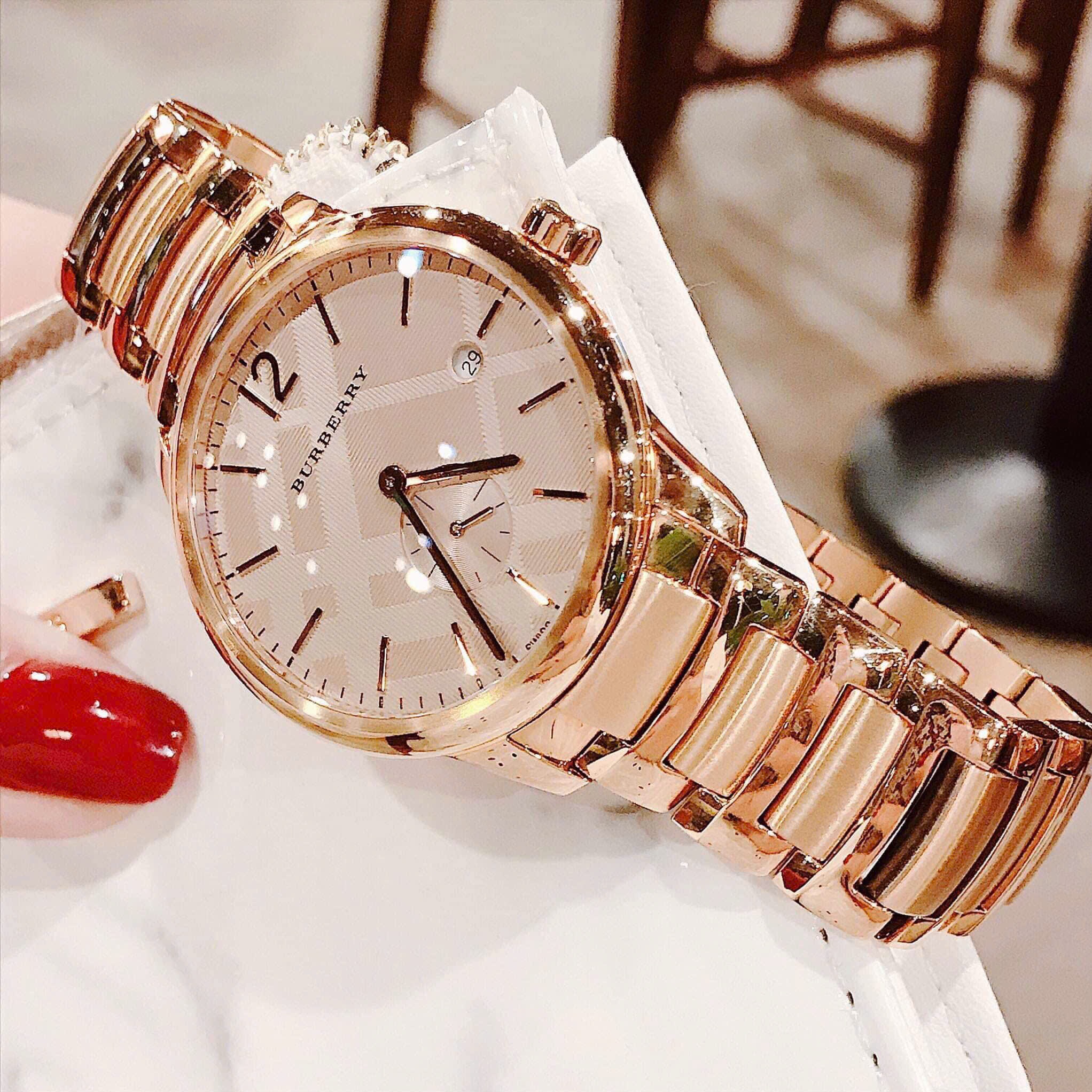 Đồng Hồ Burberry The City |Nam Giới |Mặt Tròn |Dây Kim Loại Rose Gold |Máy Pin (Quartz) |Size 40mm |donghogiatot.vn