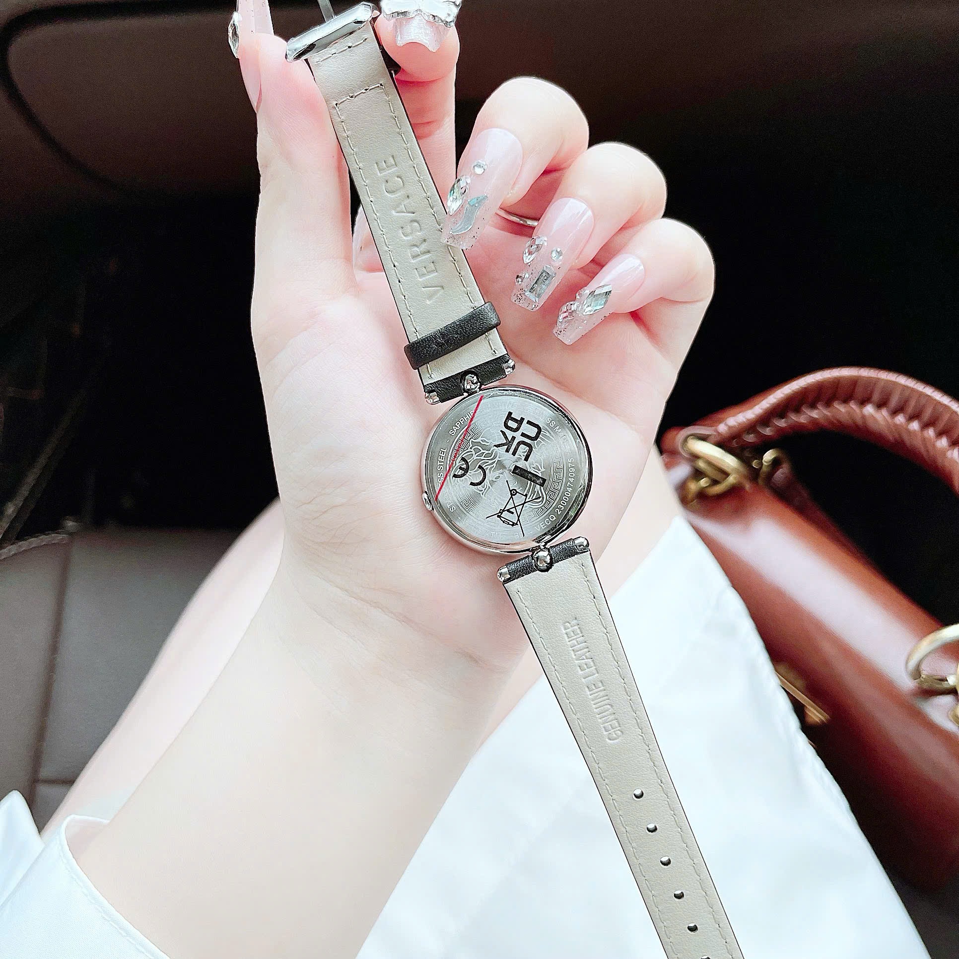 Đồng Hồ Versace Palazzo Empire |Nữ Giới |Bạc Silver |Dây Da Đen |Máy Pin (Quartz) |Size 34mm |donghogiatot.vn