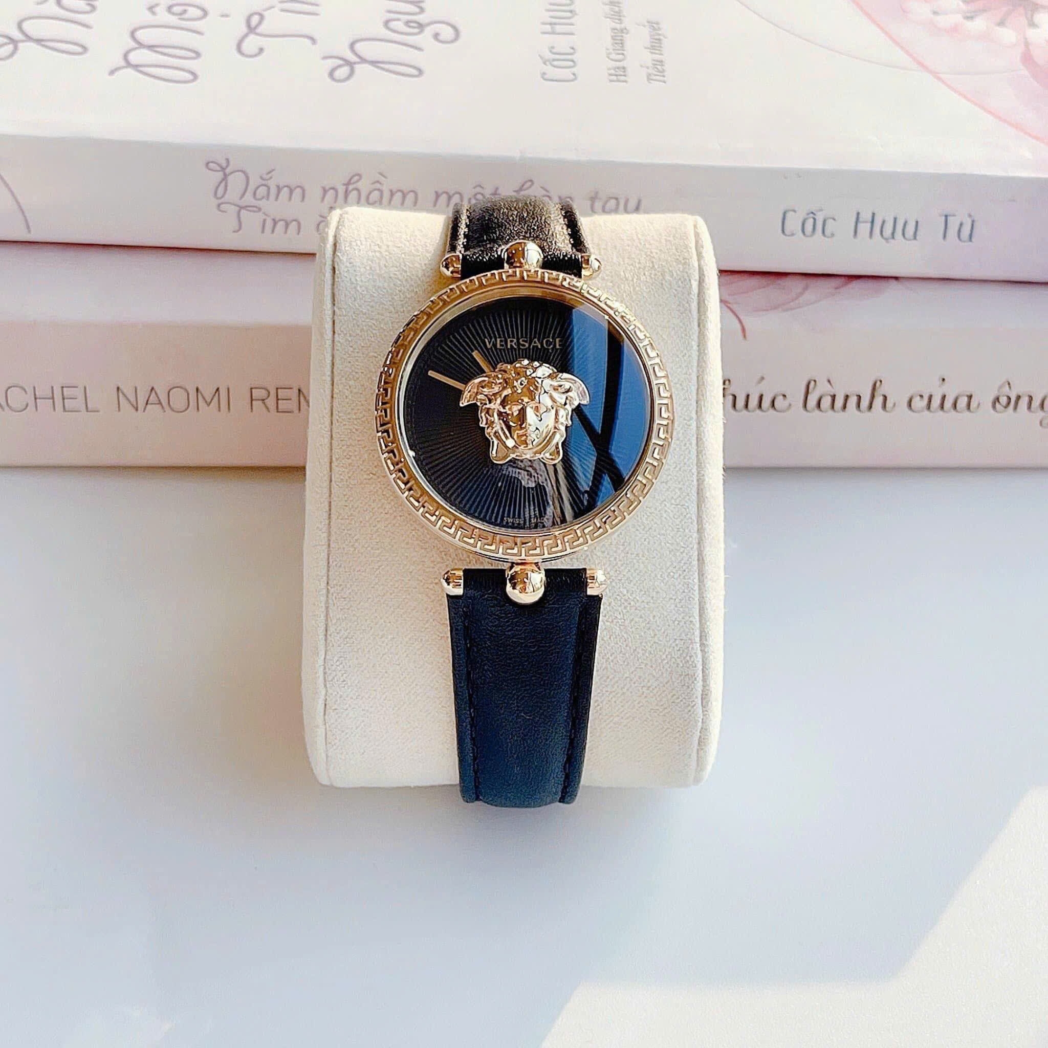Đồng Hồ Versace Palazzo Empire |Nữ Giới |Vàng Gold |Dây Da Đen |Máy Pin (Quartz) |Size 34mm |donghogiatot.vn