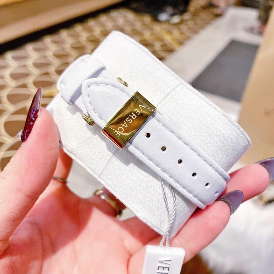Đồng Hồ Versace Palazzo Empire |Nữ Giới |Vàng Gold |Dây Da Trắng |Máy Pin (Quartz) |Size 34mm |donghogiatot.vn