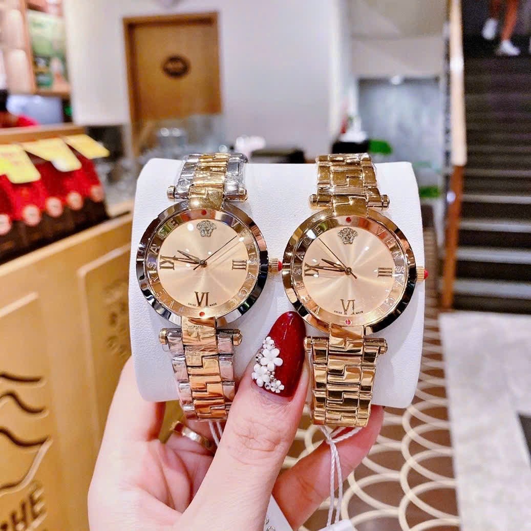 Đồng Hồ Versace Revive |Nữ Giới |Tráng Gương |Dây Kim Loại Demi Vàng |Máy Pin (Quartz) |Size 35mm |donghogiatot.vn