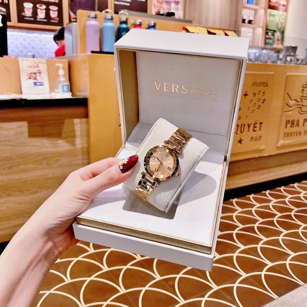 Đồng Hồ Versace Revive |Nữ Giới |Tráng Gương |Dây Kim Loại Vàng Gold |Máy Pin (Quartz) |Size 35mm |donghogiatot.vn