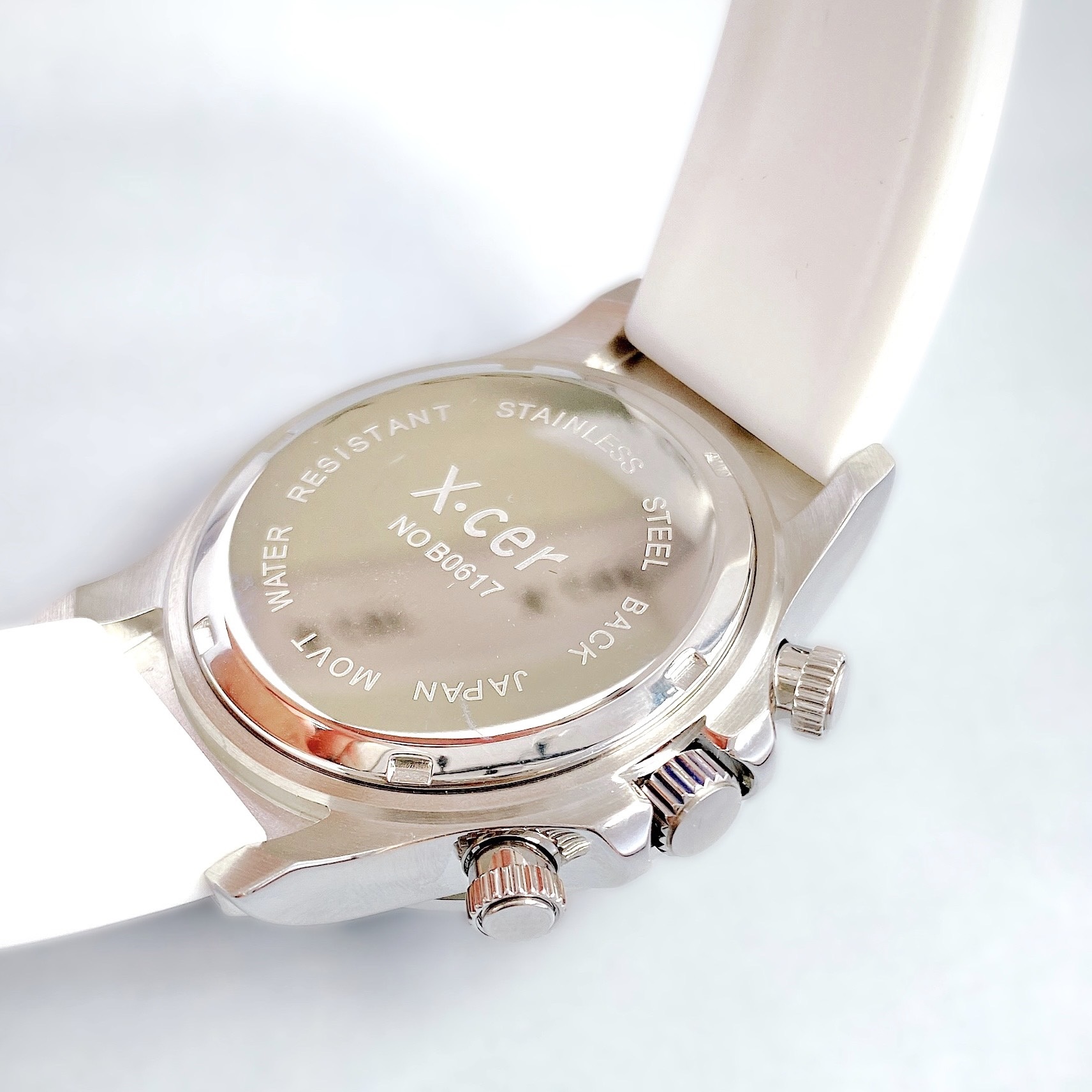 Đồng Hồ Xcer Tựa Rolex |Nữ Giới |Full Đá Silver |Dây Silicone Trắng |Máy Pin (Quartz) |Size 38mm |donghogiatot.vn