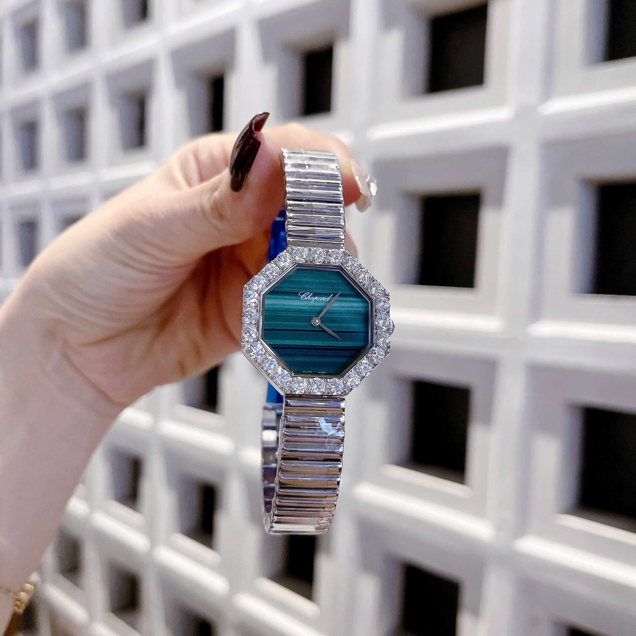 Đồng Hồ Chopard L'Heure Du Diamant Octoagonal |Nữ Giới |Mặt Xà Cừ Xanh Rêu |Dây Kim Loại |Máy Pin (Quartz) |Size 32mm |donghogiatot.vn