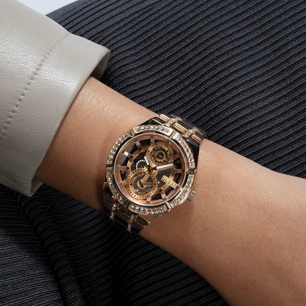 Đồng Hồ Guess Allara |Nữ Giới |Đính Đá |Dây Kim Loại Rose Gold |Máy Pin (Quartz) |Size 36mm |donghogiatot.vn