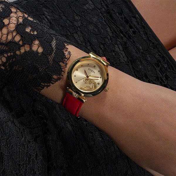 Đồng Hồ Guess Mặt Rồng |Cặp Đôi |Mặt Chữ Nhật |Dây Da |Size 43x34mm |donghogiatot.vn