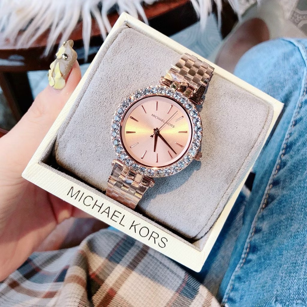 Đồng Hồ Michael Kors Darci |Nữ Giới |Đính Đá |Dây Kim Loại Rose Gold |Máy Pin (Quartz) |Size 33mm |donghogiatot.vn