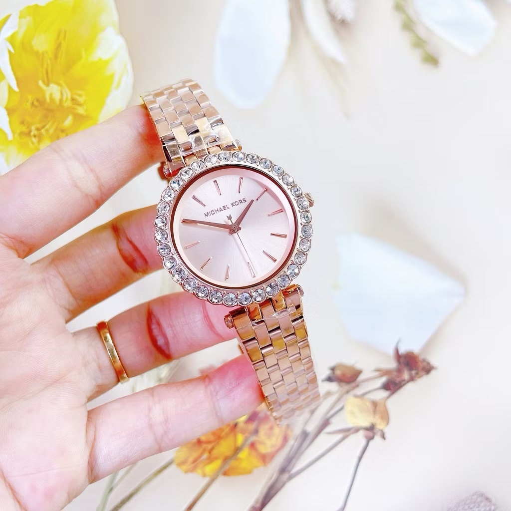 Đồng Hồ Michael Kors Darci |Nữ Giới |Đính Đá |Dây Kim Loại Rose Gold |Máy Pin (Quartz) |Size 33mm |donghogiatot.vn