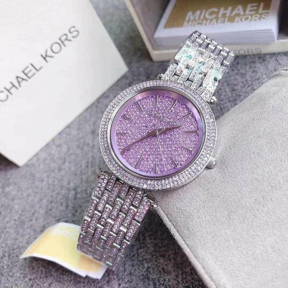 Đồng Hồ Michael Kors Darci |Nữ Giới |Mặt Full Đá Tím |Dây Kim Loại |Máy Pin (Quartz) |Size 38mm |donghogiatot.vn