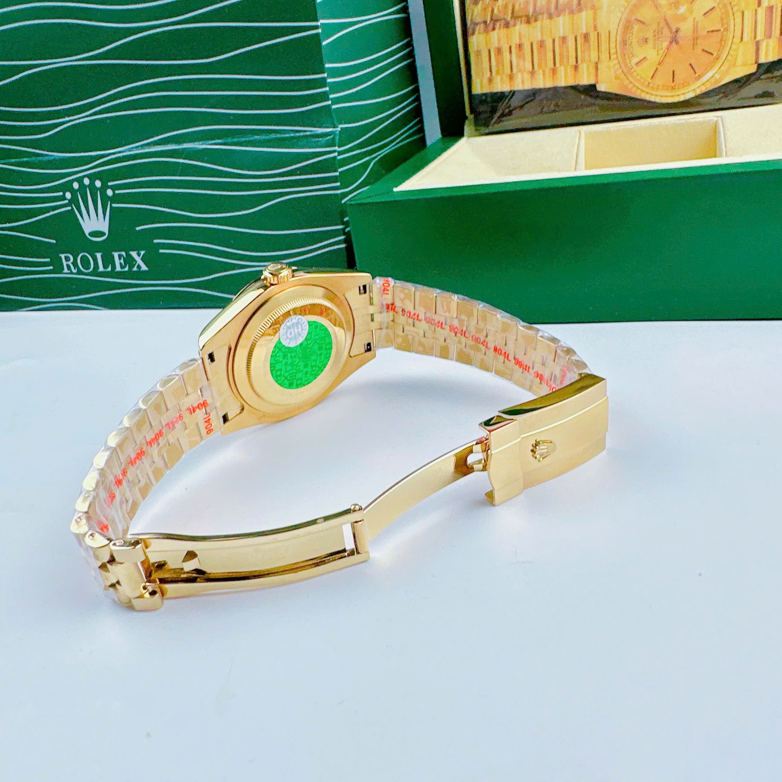 Đồng Hồ Rolex Niềng Khía |Nam Giới |Dây Kim Loại Vàng Gold |Máy Pin (Máy Quartz) |Size 41mm |donghogiatot.vn