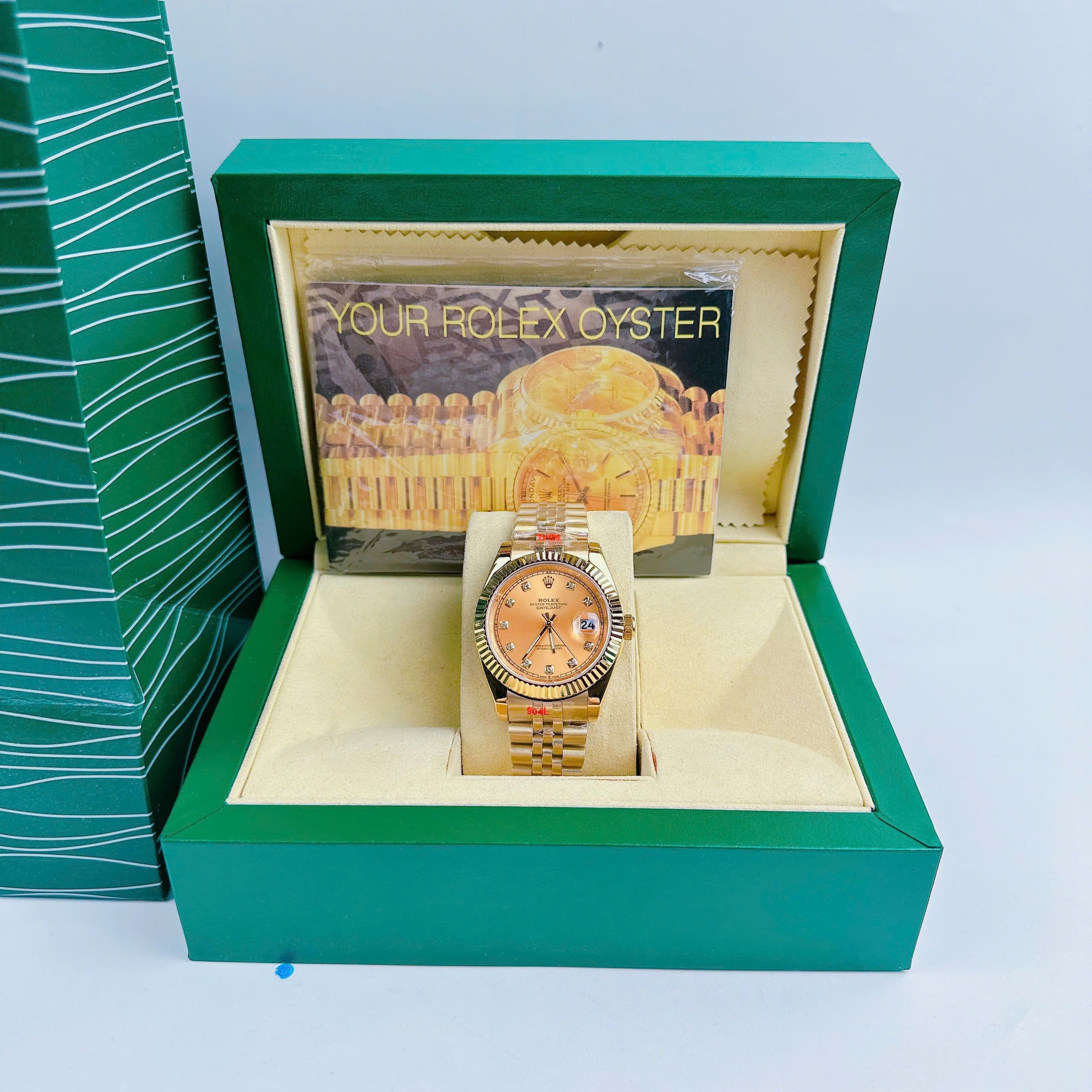 Đồng Hồ Rolex Niềng Khía |Nam Giới |Dây Kim Loại Vàng Gold |Máy Pin (Máy Quartz) |Size 41mm |donghogiatot.vn