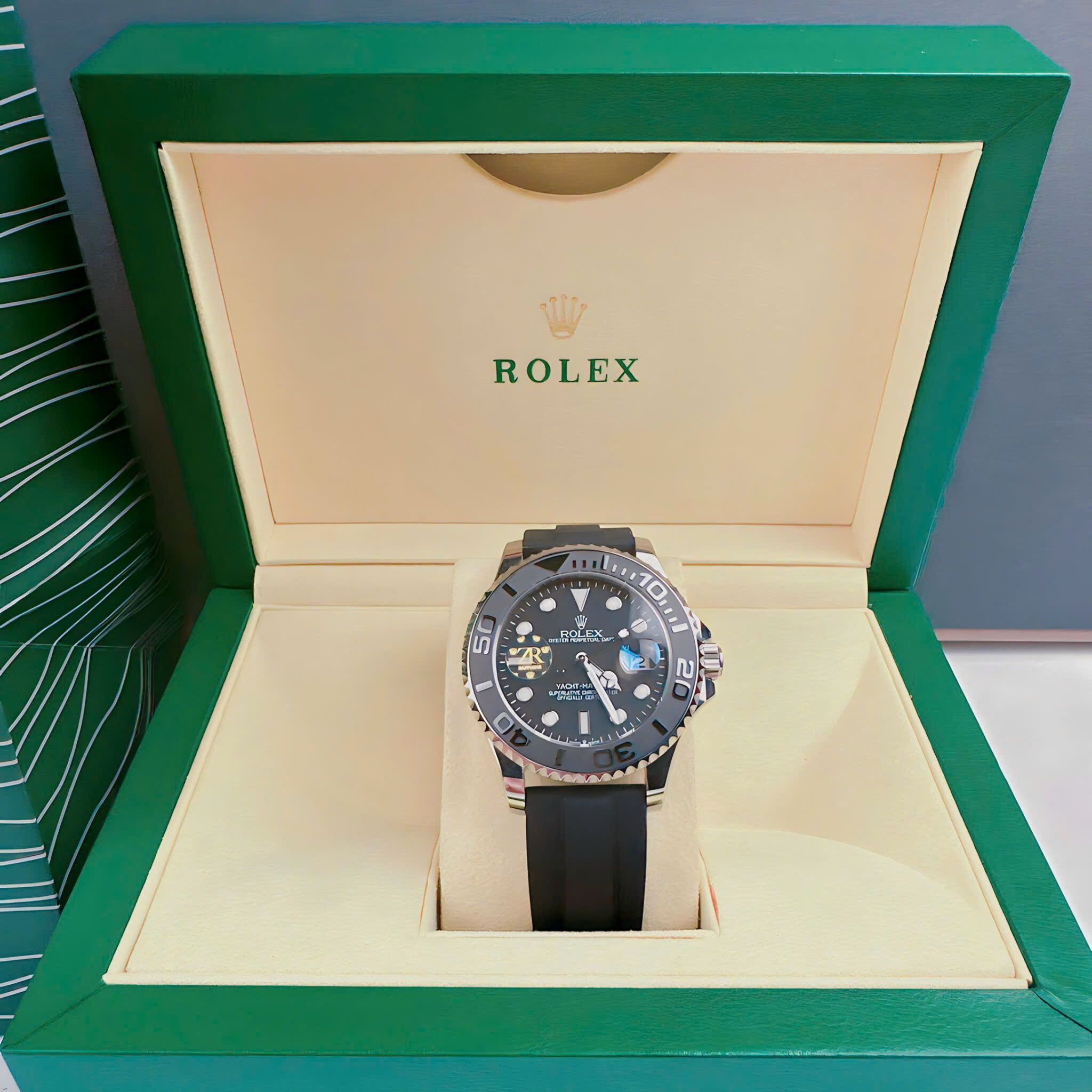 Đồng Hồ Rolex Yacht Master |Nam Giới |Silver |Dây Cao Su Đen |Máy Cơ (Automatic) |Size 41mm |donghogiatot.vn