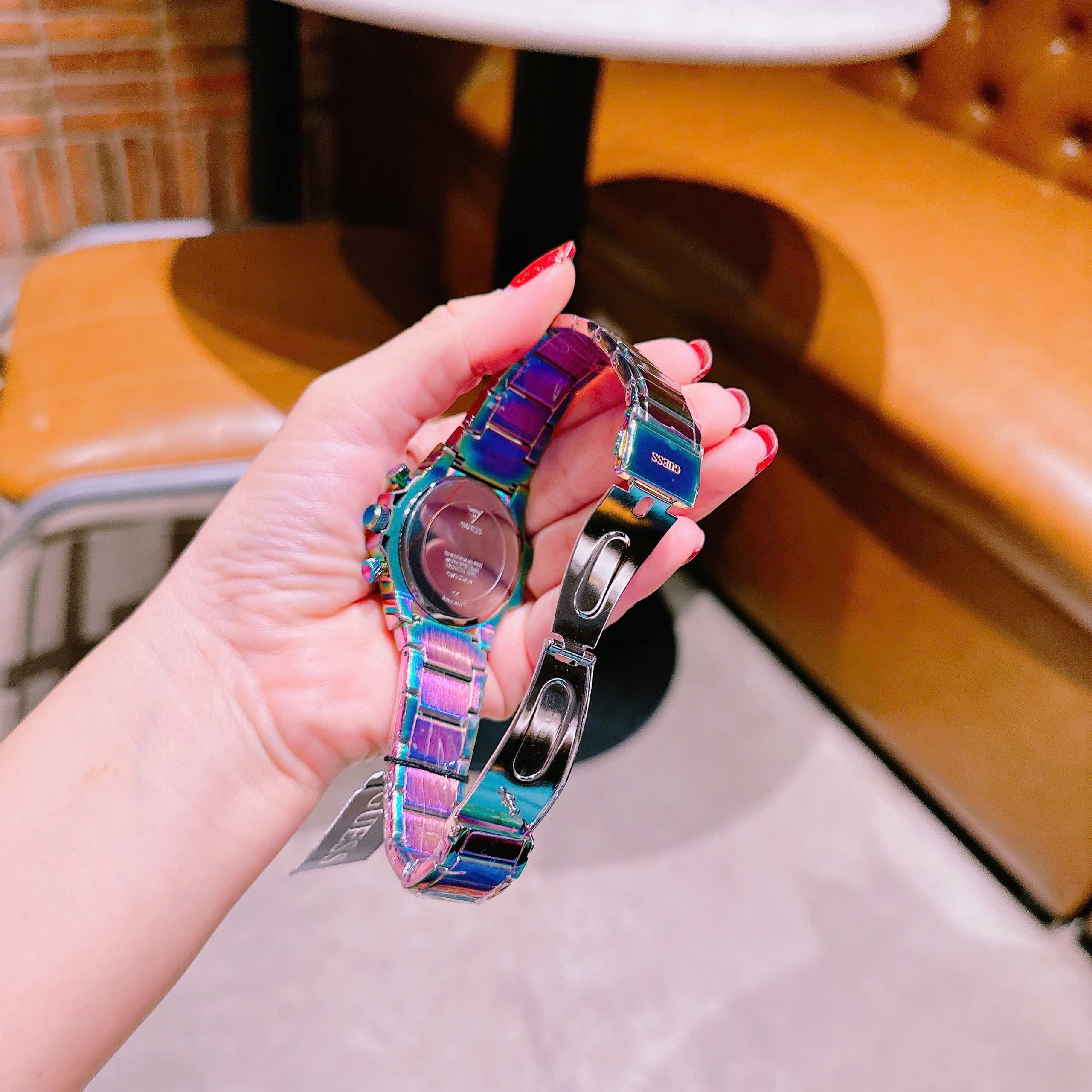 Đồng Hồ Guess Fusion |Nữ Giới |Đính Đá |Dây Kim Loại Màu Tím |Máy Pin (Quartz) |Size 36mm |donghogiatot.vn