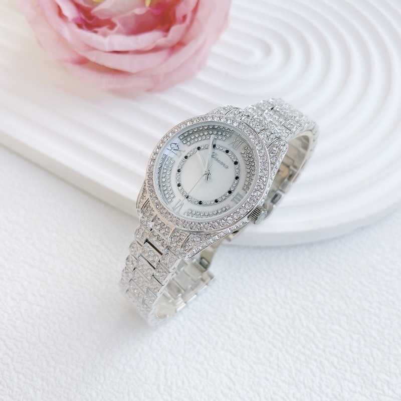 Đồng Hồ Davena Mặt Xà Cừ |Nữ Giới |Đính Đá |Dây Kim Loại Silver |Máy Pin (Quartz) |Size 38mm |donghogiatot.vn