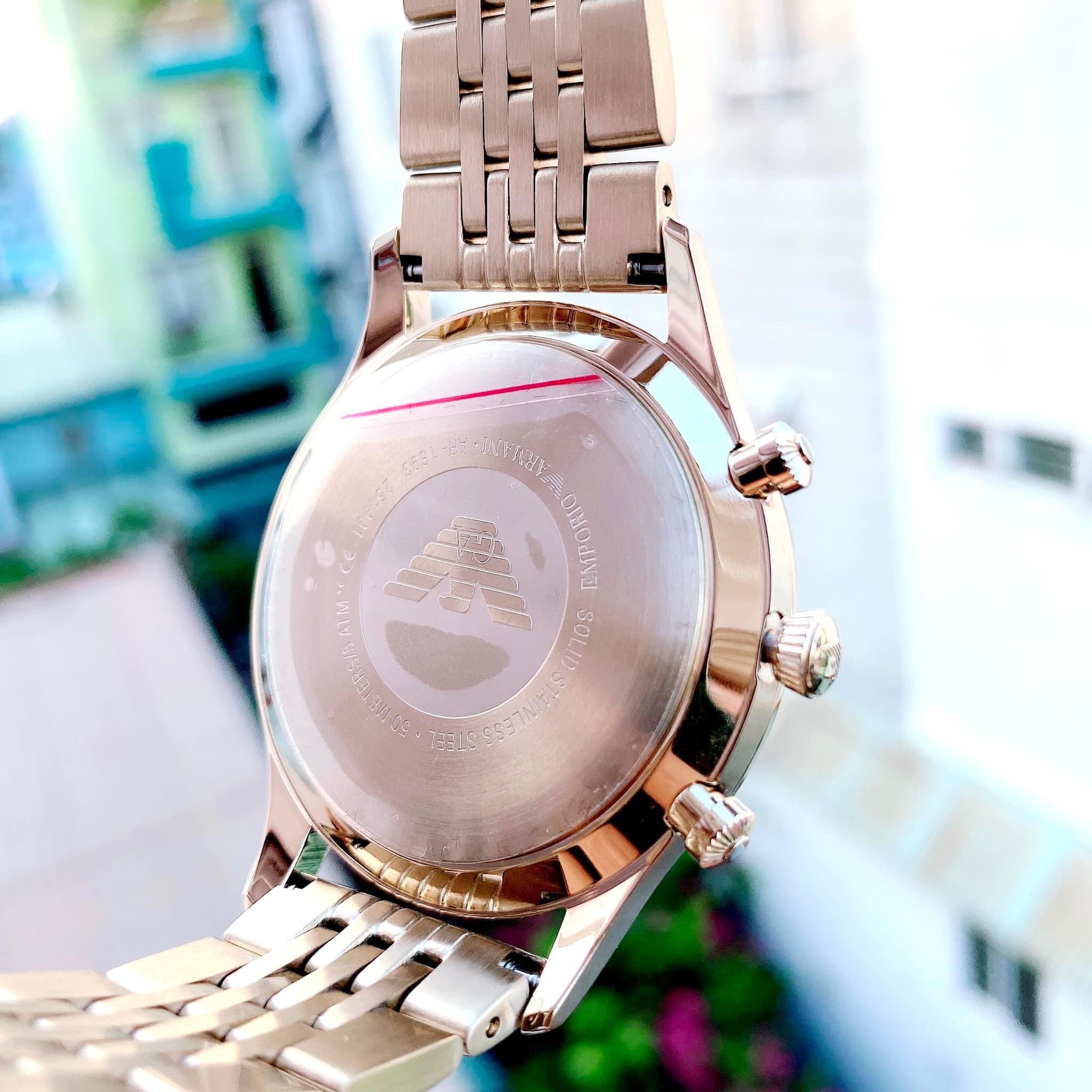 Đồng Hồ Emporio Armani Vàng Full Gold Luxury |Nam Giới |Dây Kim Loại |Máy Pin (Quartz) |Size 43mm |Donghogiatot.vn