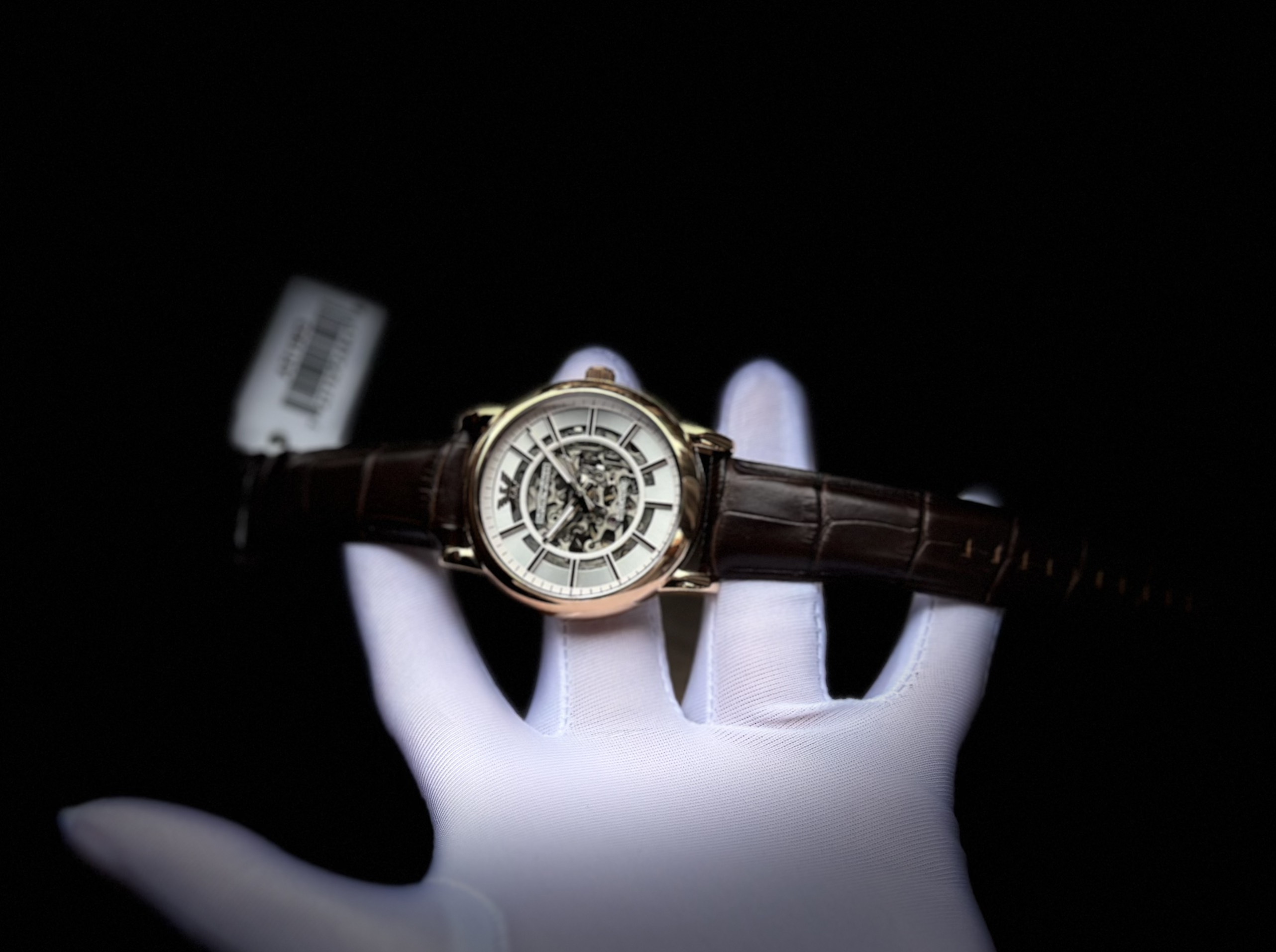 Đồng Hồ Emporio Armani Skeleton |Rose Gold |Nam Giới |Dây Da |Máy Cơ (Automatic) |Size 41mm |Donghogiatot.vn