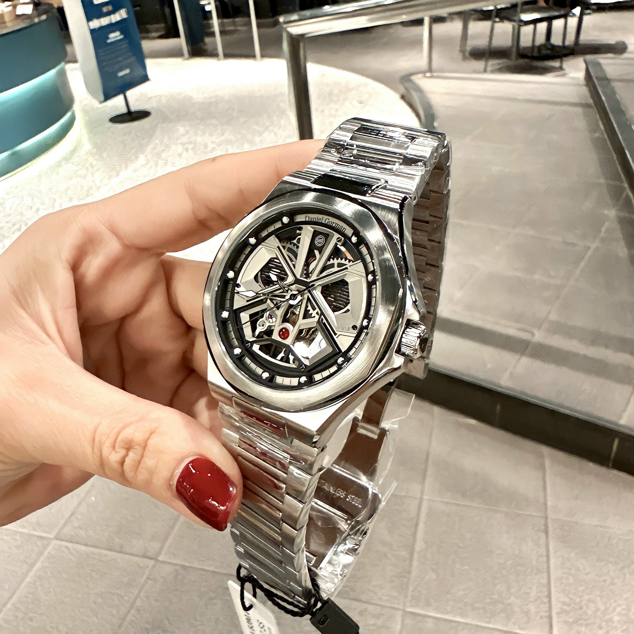 Đồng Hồ Daniel Gorman Trắng Silver |Nam Giới |Dây Kim Loại |Máy Cơ (Automatic) |Mặt Tròn |Donghogiatot.vn