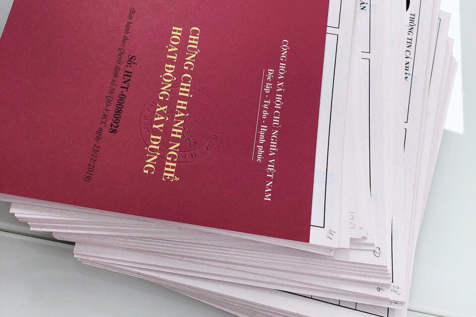 Các giấy tờ cần có khi xin cấp chứng chỉ năng lực xây dựng hạng 3