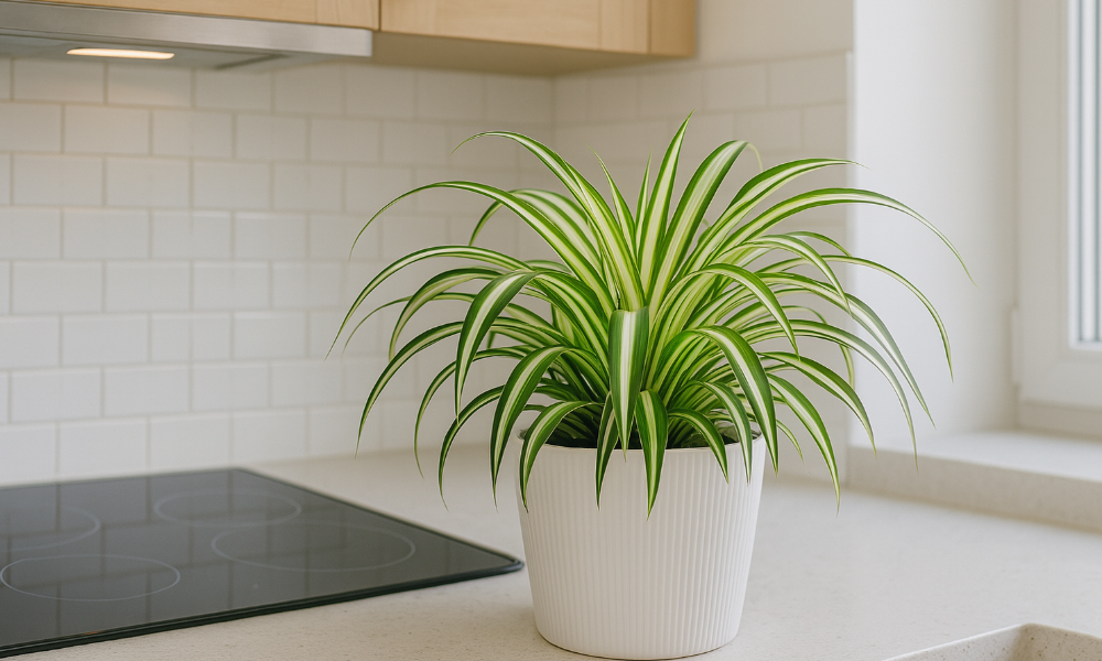 do KHÔNG nên đặt cây trong bếp