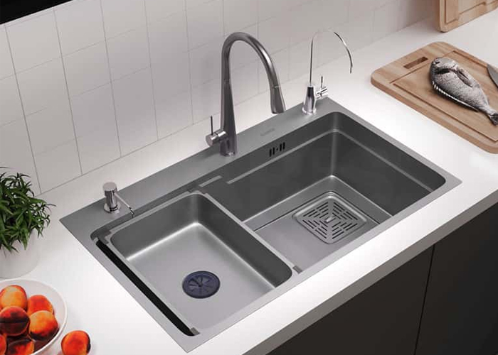 Chậu rửa bát inox 2 hố cho căn hộ chung cư – Nhỏ mà có võ!