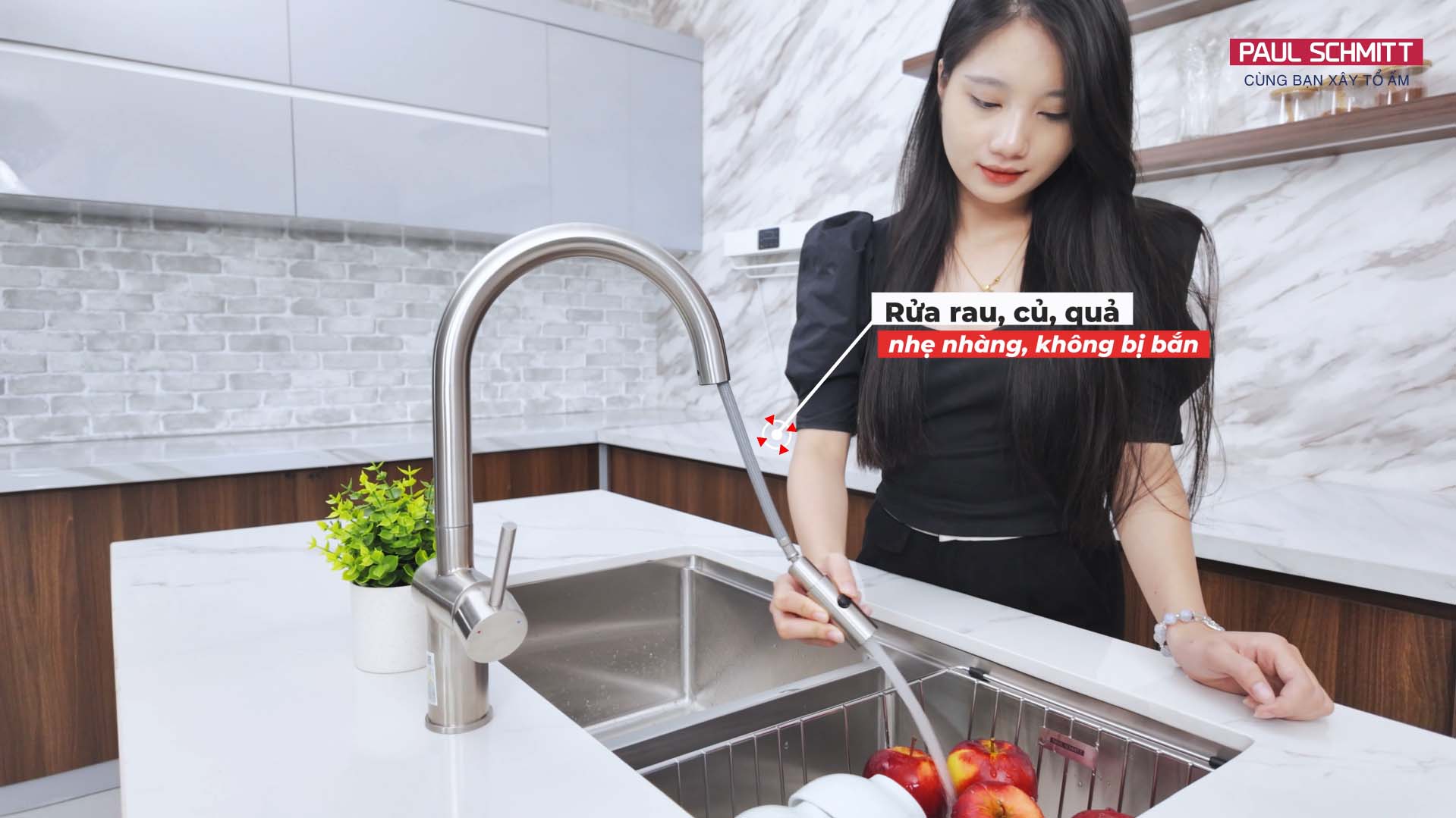 vòi bếp dây rút paul schmitt pa322ks