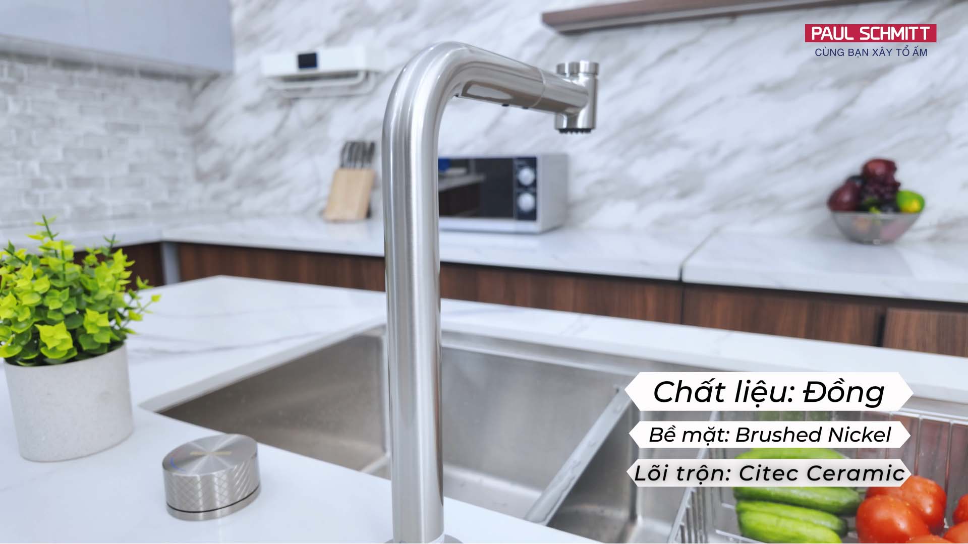 vòi rửa bát bằng đồng cao cấp paul schmitt PA329KBN