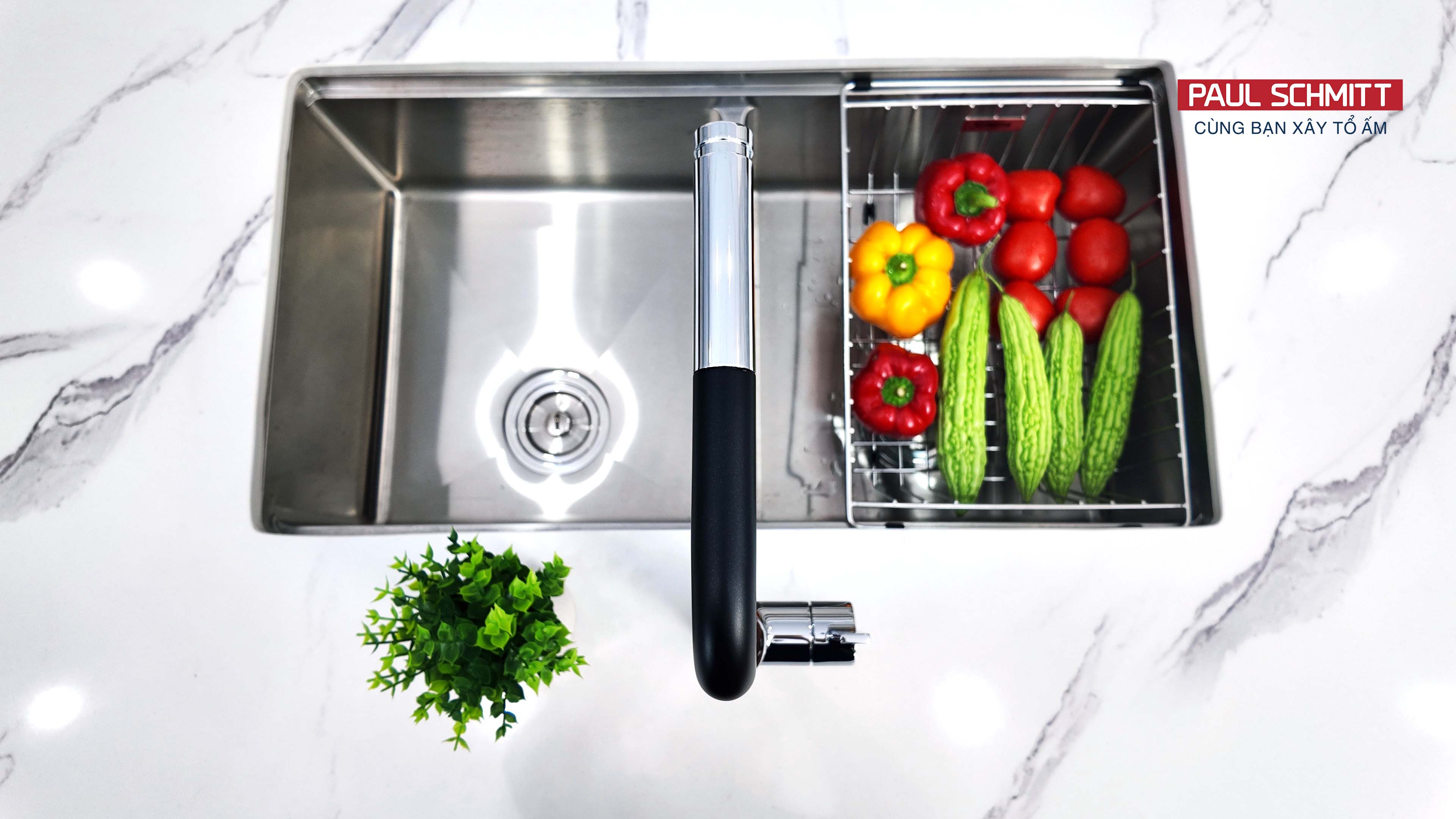 vòi bếp paul schmitt inox 304