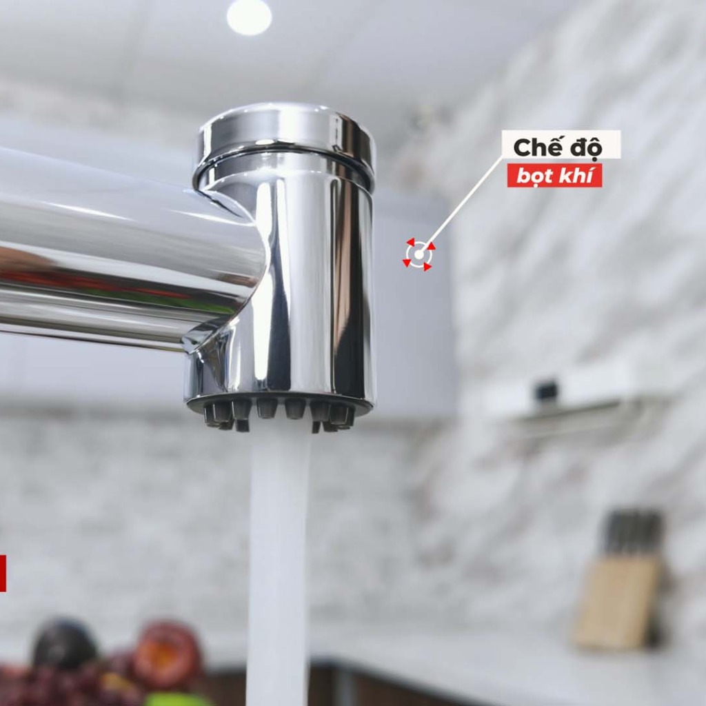 vòi rửa bát nóng lạnh dây rút PA327K