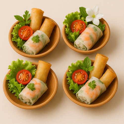 Areca leaf bowl serving panna cotta dessert – stylish and sustainable food presentation