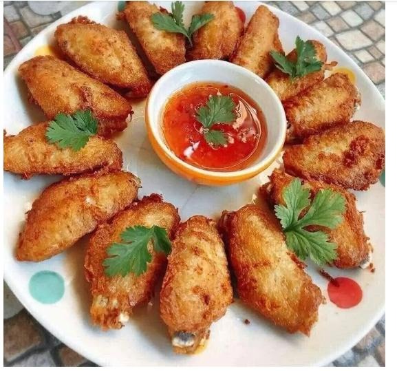 Cánh gà khúc giữa chiên mắm giòn rụm