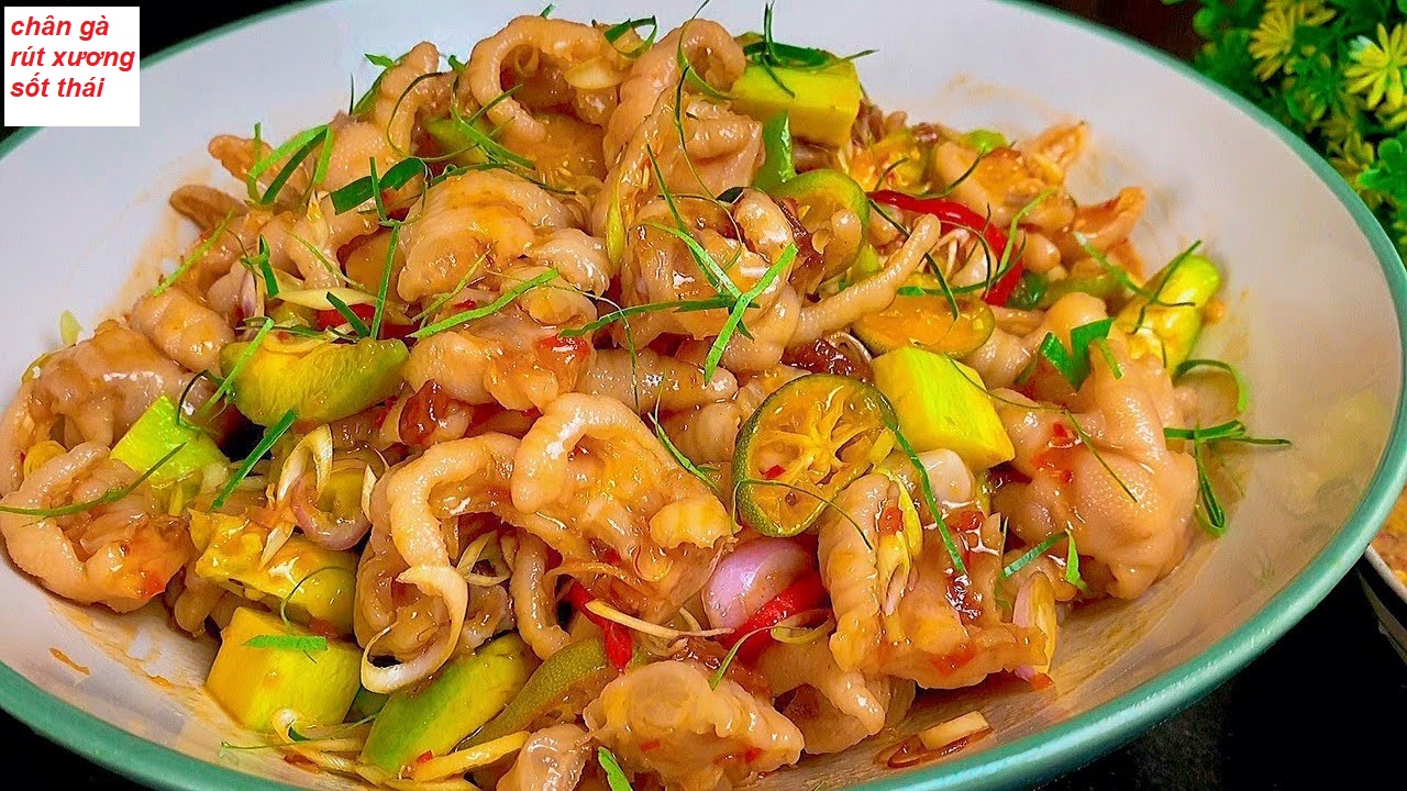 chân gà rút xương sốt thái