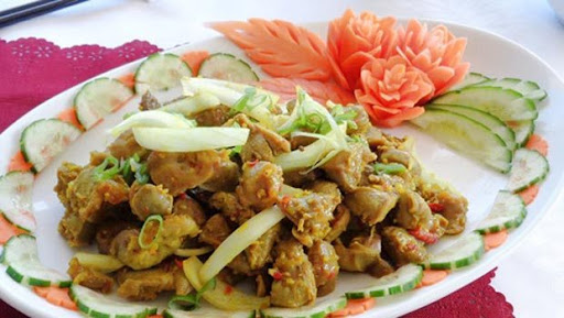 các món ăn chế biến từ mề gà