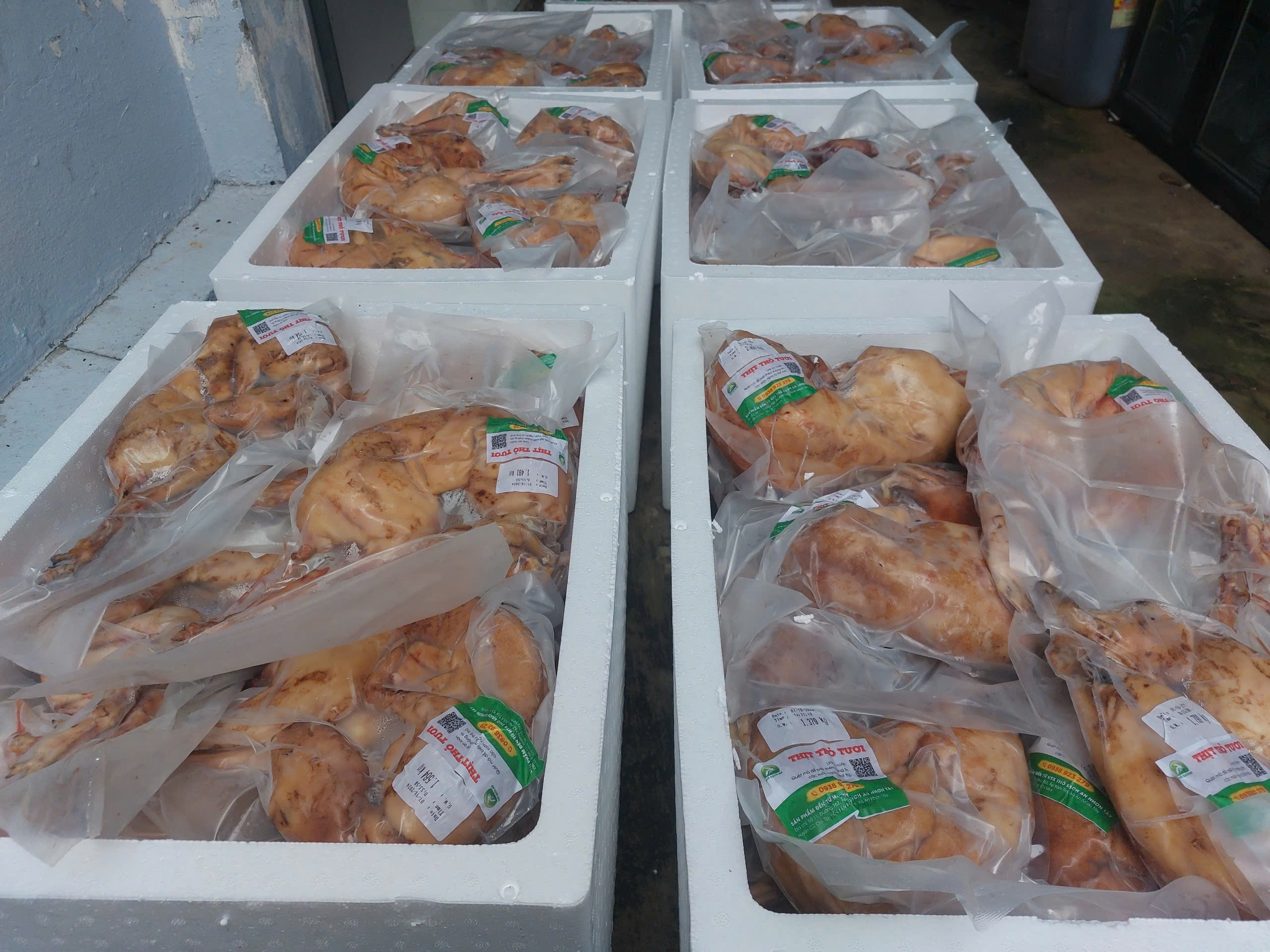 Thịt thỏ để quay nướng