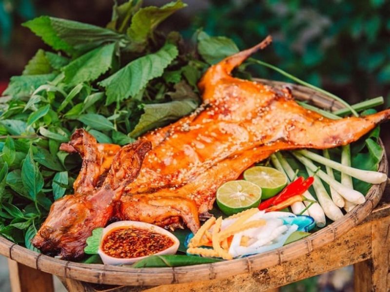 Thịt thỏ để quay nướng