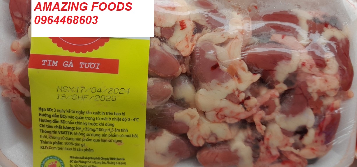 TIM GÀ TƯƠI SỈ LẺ TẠI CỬA HÀNG AMAZING FOODS Q4 TPHCM