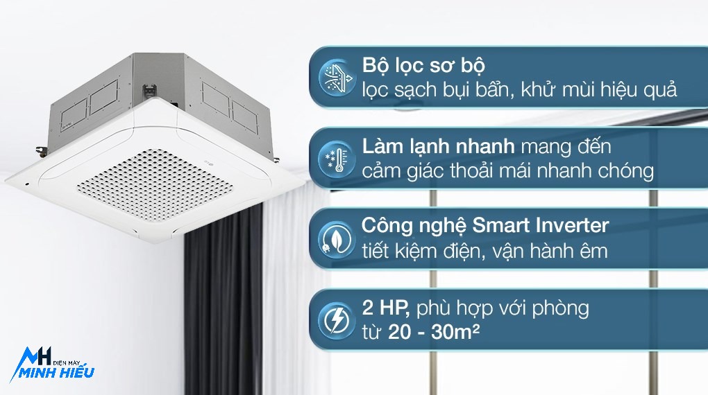 Điều hòa âm trần LG 18000BTU gas R32 1 chiều ZTNQ18GPLA0 - tính năng