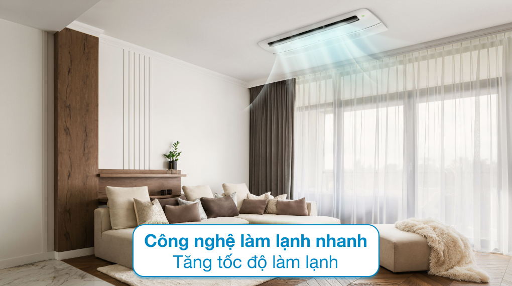 Điều hòa âm trần LG 1 hướng thổi 24000BTU ZTNQ24GTLA0 - làm lạnh nhanh
