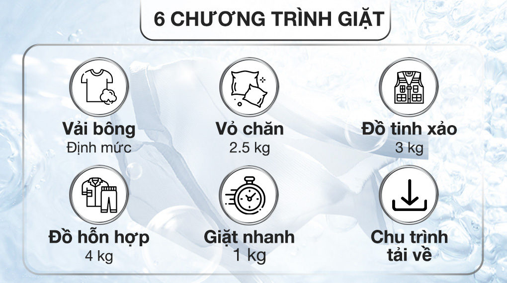 Tháp Giặt Sấy LG Giặt 14Kg Sấy 10Kg WT1410NHB - 6 chương trình giặt