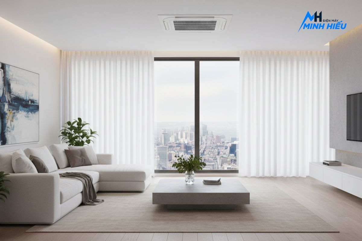 Điều hòa âm trần trong gian khách