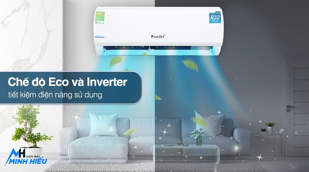 Điều Hòa Funiki 12000Btu 1 Chiều Inverter Wifi HSIC12TMU - TIẾT KIỆM ĐIỆN