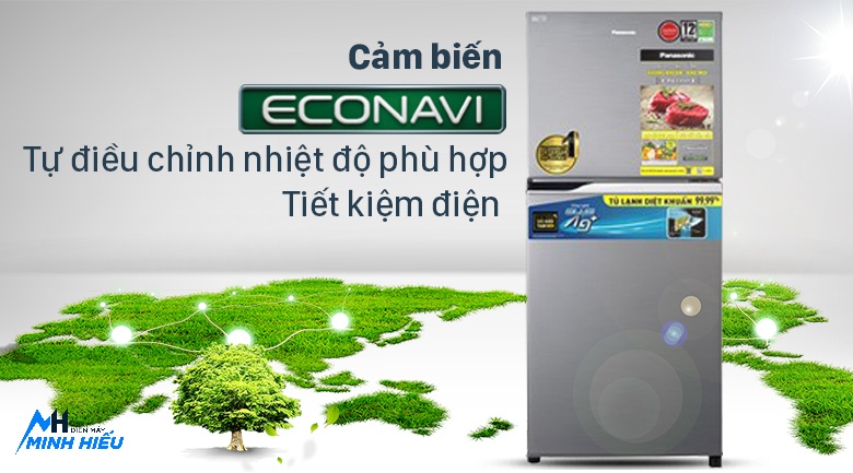 Tủ Lạnh Panasonic 2 Cánh 234 Lít NR-TV261APSV - cảm biến econavi